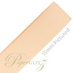 25mm Satin Ribbon - Double Sided 25Mtr Roll - Pastel Peach