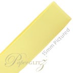 10mm Satin Ribbon - Double Sided 25Mtr Roll - Pastel Yellow