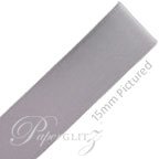 10mm Satin Ribbon - Double Sided 25Mtr Roll - Silver