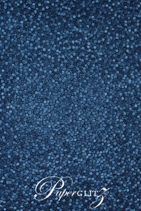 Handmade Embossed Paper - Pebbles Peacock Navy Blue Pearl Full Sheet (56x76cm)