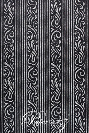 Handmade Chiffon Paper - Serenity Black & Silver Glitter A4 Sheets