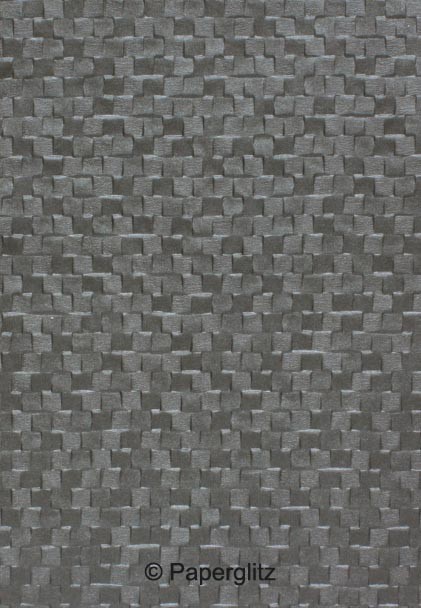 Handmade Embossed Paper - Trident Midnight Pearl Full Sheet (56x76cm)