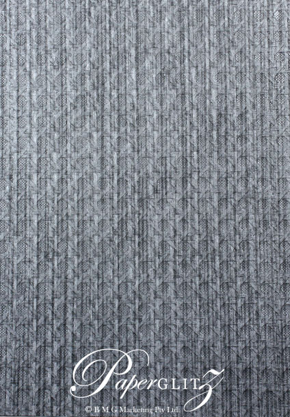 Glamour Pocket 150mm Square - Embossed Wicker Brushed Midnight Pearl