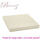 160x160mm Square Invitation Box - Crystal Perle Metallic Arctic White