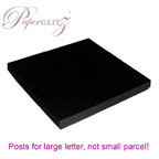 160x160mm Square Invitation Box - Crystal Perle Metallic Glittering Black
