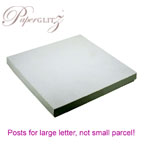 160x160mm Square Invitation Box - Crystal Perle Metallic Steele Silver