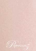 Crystal Perle Metallic Pastel Pink 125gsm Paper - DL Sheets
