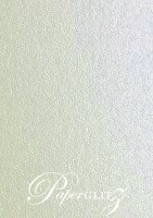 A6 Folio Insert (Flat Card) - Crystal Perle Metallic Steele Silver
