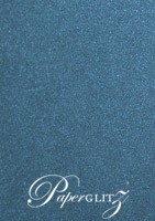 Petite Scored Folding Card 80x135mm - Curious Metallics Blue Print