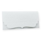 DL Voucher Wallet - French Arabesque Semi Gloss White 315gsm
