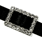 Diamante Buckle - Rectangle - Horizontal Bar (10mm) - 10 Pack