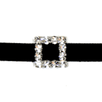 Diamante Buckle - Square - Very Small (6mm) - 10 Pack