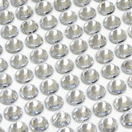 Self-Adhesive Diamantes - 10mm Round Clear - Sheet of 100