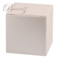 5cm Cube Box - Crystal Perle Metallic Sandstone