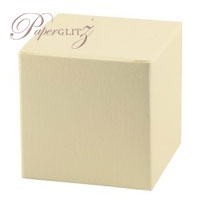 5cm Cube Box - Curious Metallics White Gold