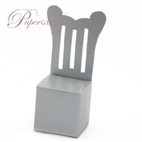 Chair Box - Throne - Crystal Perle Metallic Steele Silver