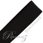 6mm Satin Ribbon - Double Sided 25Mtr Roll - Black