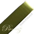 10mm Satin Ribbon - Double Sided 25Mtr Roll - Olive