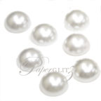 Flat Back Pearls - 10mm Pearl White - 100Pck