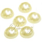 Flat Back Pearls - 12mm Pearl Ivory - 100Pck