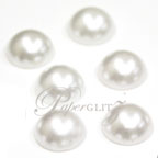Flat Back Pearls - 12mm Pearl White - 100Pck