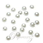 Self Adhesive Flat Back Pearls - 6mm Pearl White - Sheet of 100