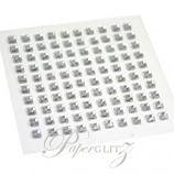 Self-Adhesive Diamantes - 3mm Square Clear - Sheet of 100