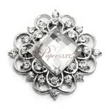 Brooch - Victorian Square Clear