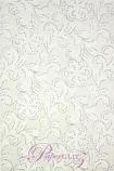 Handmade Chiffon Paper - Charlyse White Pearl & Silver Glitter - Strips 49.5x300mm 25Pck