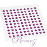 Self-Adhesive Diamantes - 3mm Round Violet - Sheet of 100