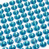 Self-Adhesive Diamantes - 6mm Round Aquamarine - Sheet of 100